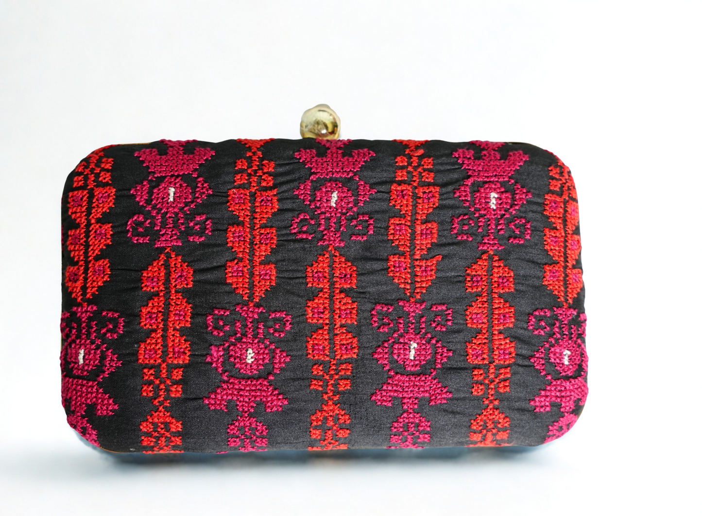 Hand Stitched Zahrat Silk Clutch