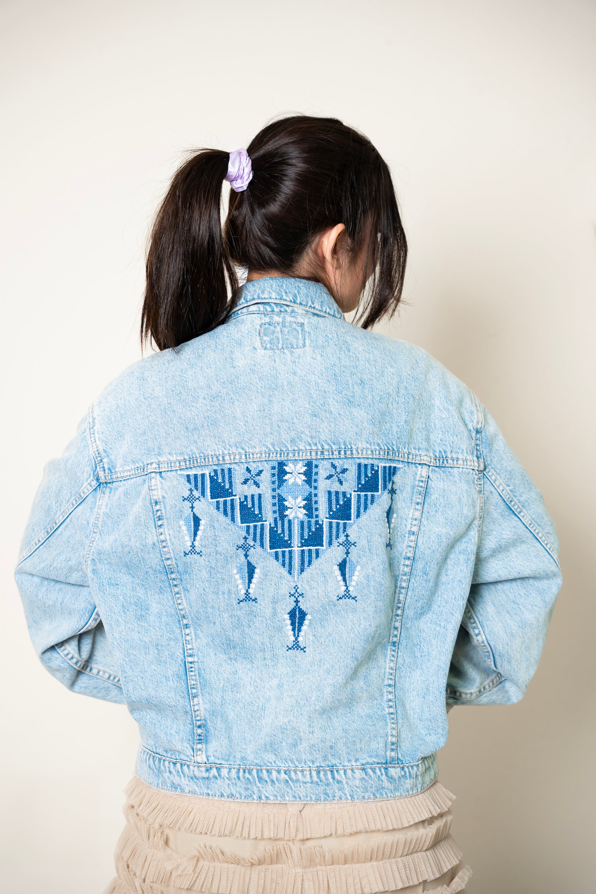 Buy hand-stitched denim jacket Online