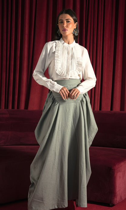 Ruffle Shirt - Offwhite