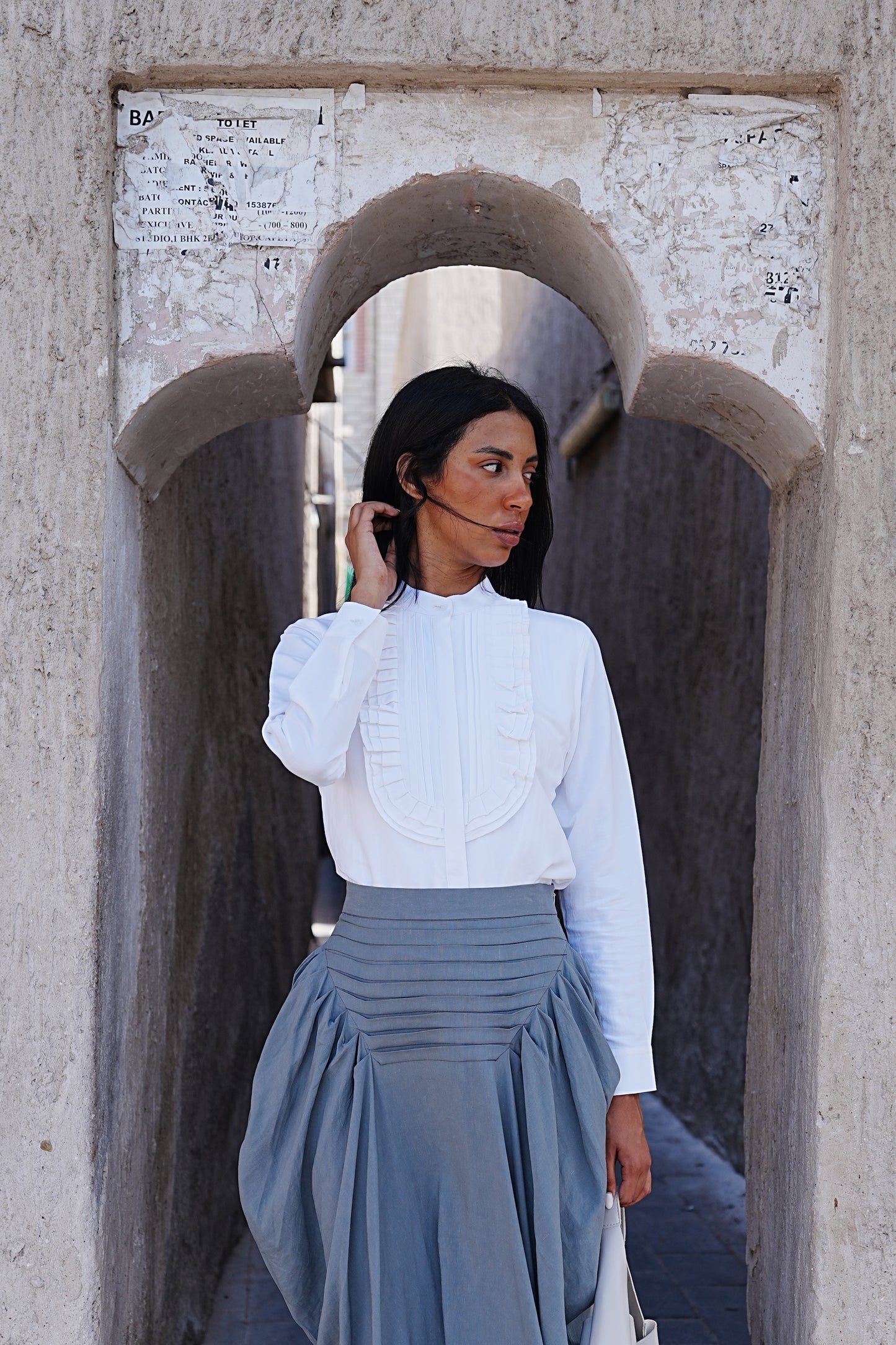 Ruffle Shirt - Offwhite