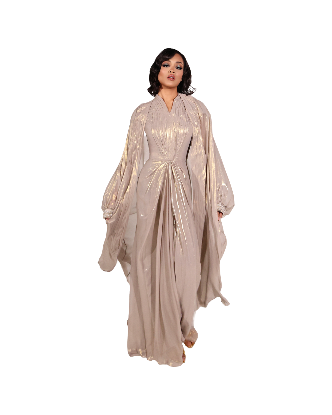 LULWA GOWN WITH CAPE (PRE-ORDER)