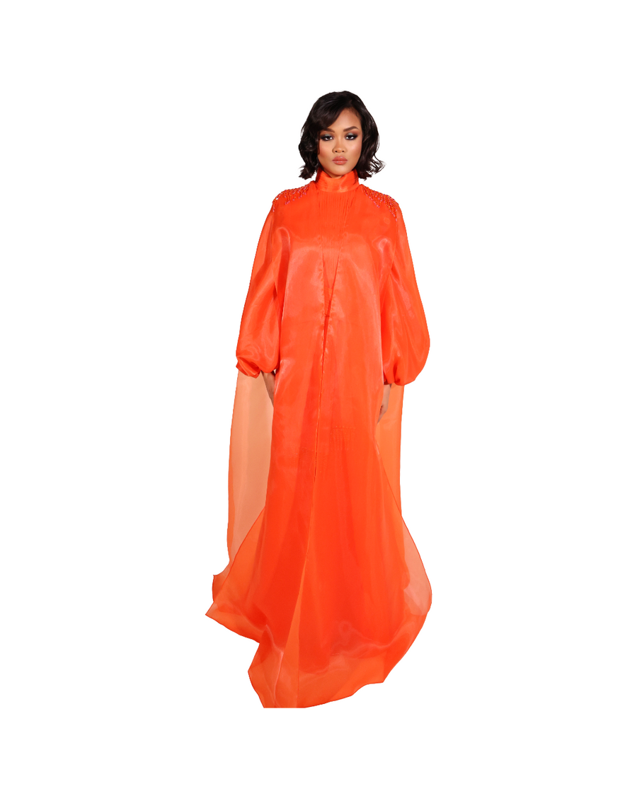 NOURA GOWN WITH CAPE (PRE-ORDER)
